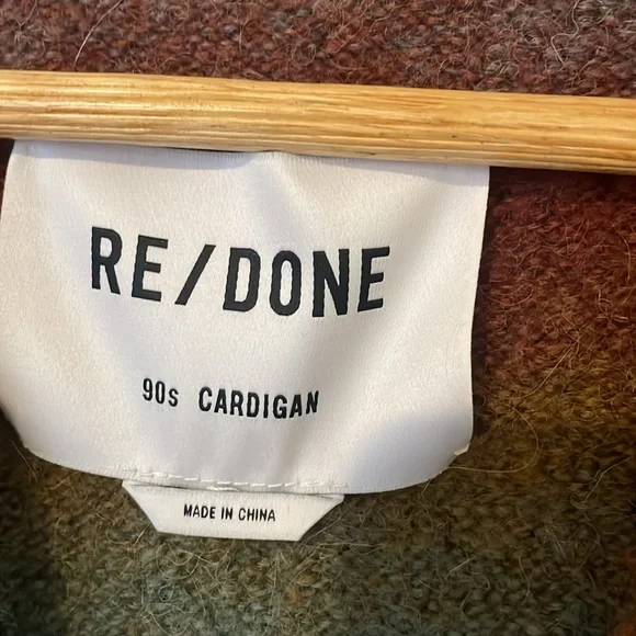 Re/Done Earthy Tones Striped Cardigan - Picture 2 of 6